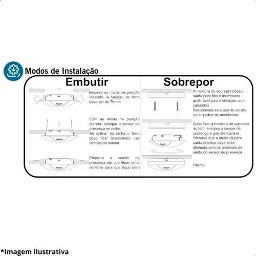 SENSOR DE PRESENÇA PARA TETO EXATRON BIVOLT