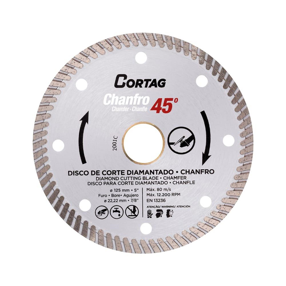 Disco Diamantado Chanfro 45 Graus Cortag  - Unid