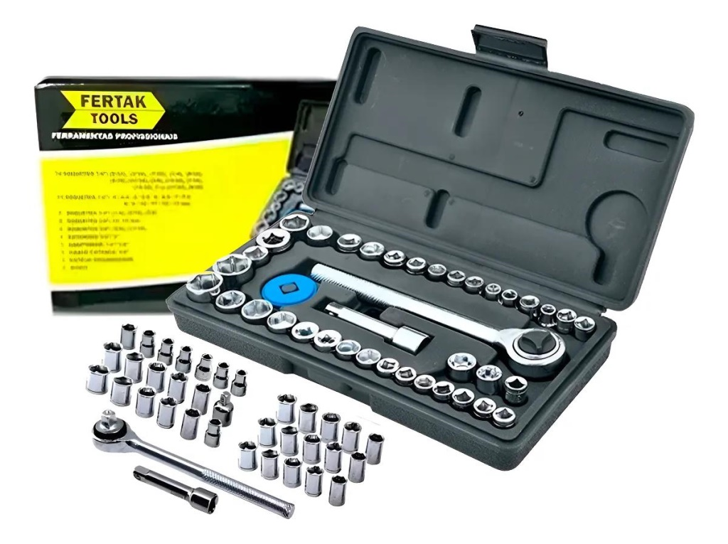 Jogo de Soquete C/40 Pcs Fertak/Luatek - Unid