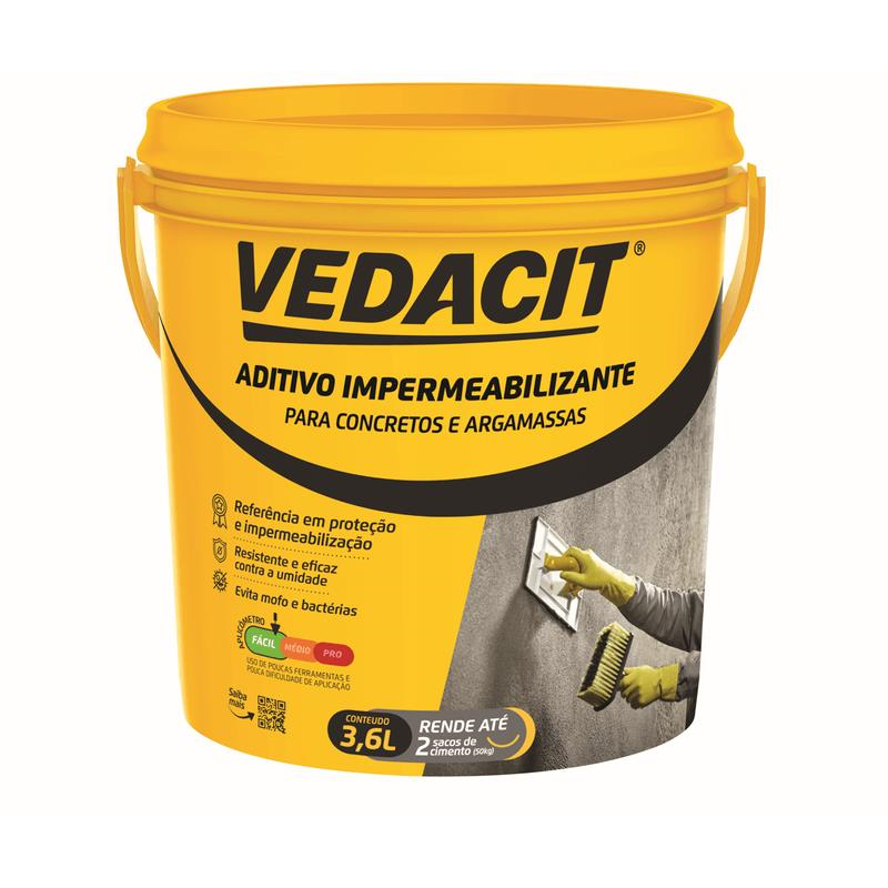 ADESIVO IMPERMEABILIZANTE GALÃO 3,6L VEDACIT