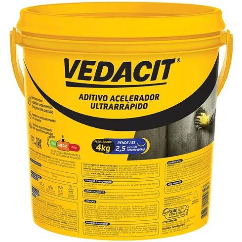 ADITIVO ACELERADOR RAPIDÍSSIMO GALÃO 4KG VEDACIT