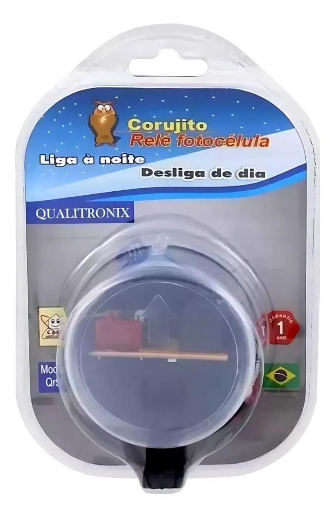 RELÉ FOTOCÉLULA DIA E NOITE QUALITRONIX