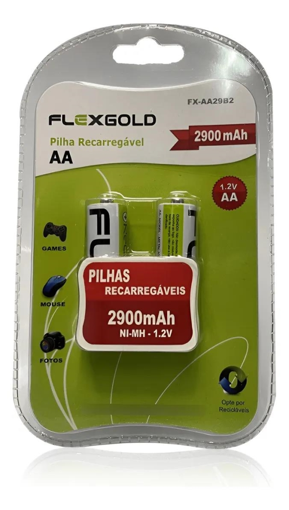 Pilha Recar FXAA29B2 2900MAH Flex 2 Pcs - Unid