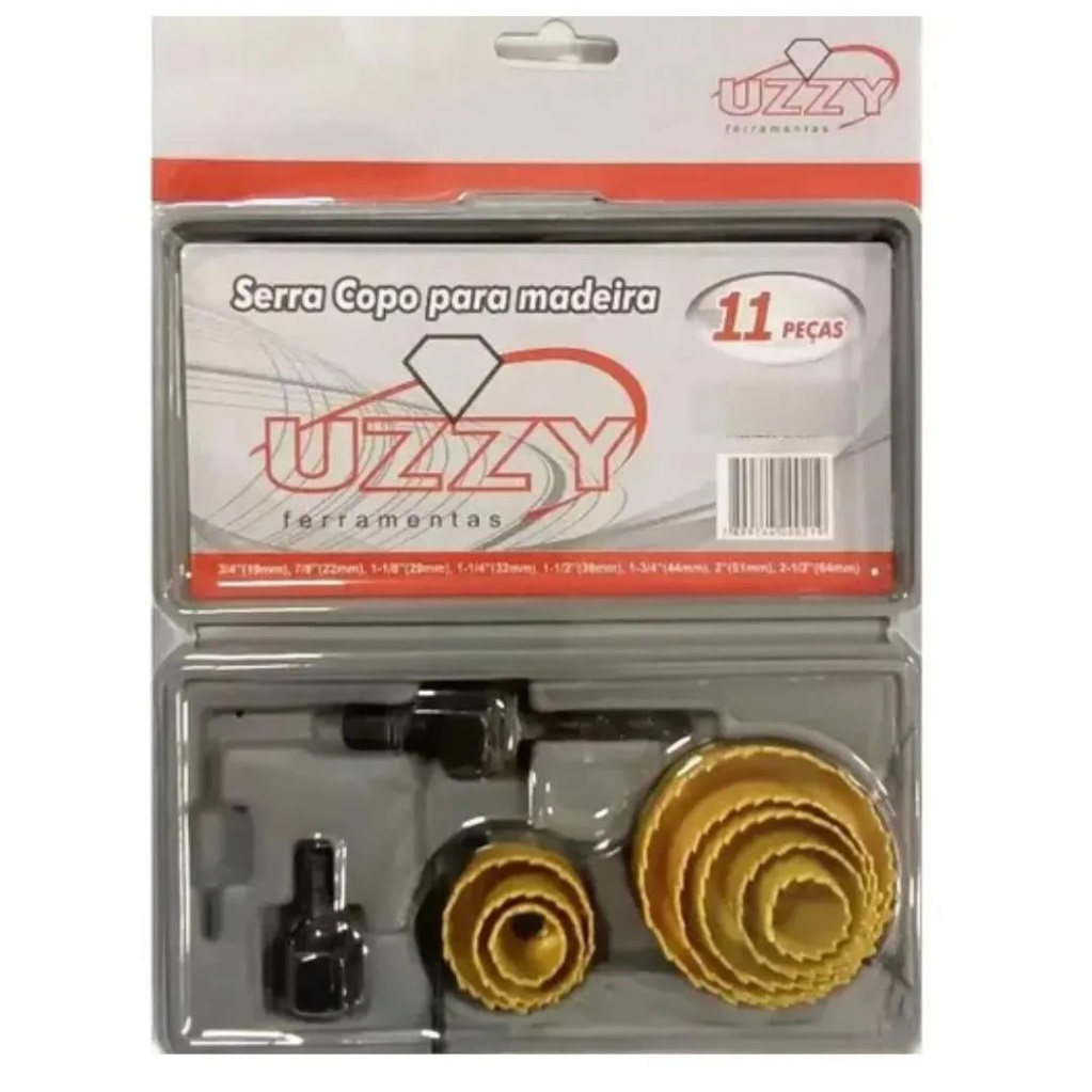 Serra Copo P/Madeira 19MM A 64MM 11 Pcs - Unid