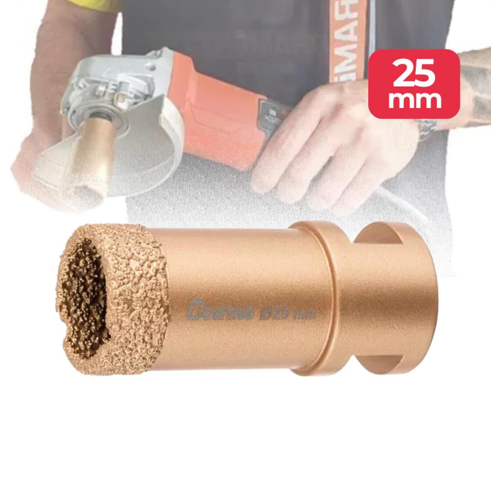 Serra Copo Diamantada P/ Esmerilhadeira 25MM Cortag - Unid