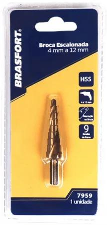BROCA ESCALONADA  4 A 12MM BRASFORT 7959 - UN