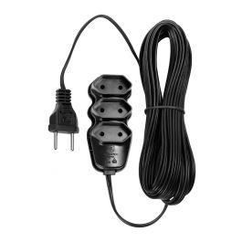 EXTENSAO ELETRICA PP 2X0,75 10MT TECHNA PRETA - UN