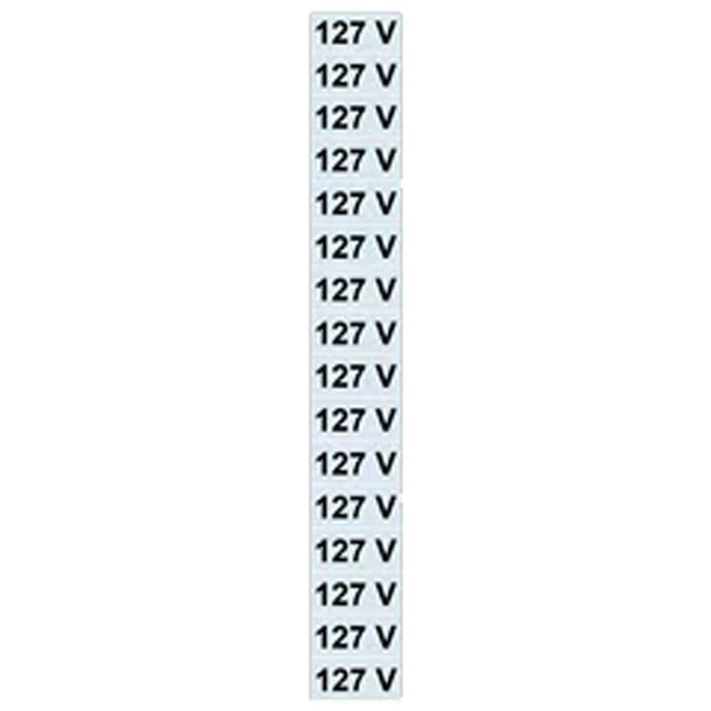 PLACA SINALIZ 1,5X3,5CM ETIQ VOLT 127V 16 PCS10079 - UN