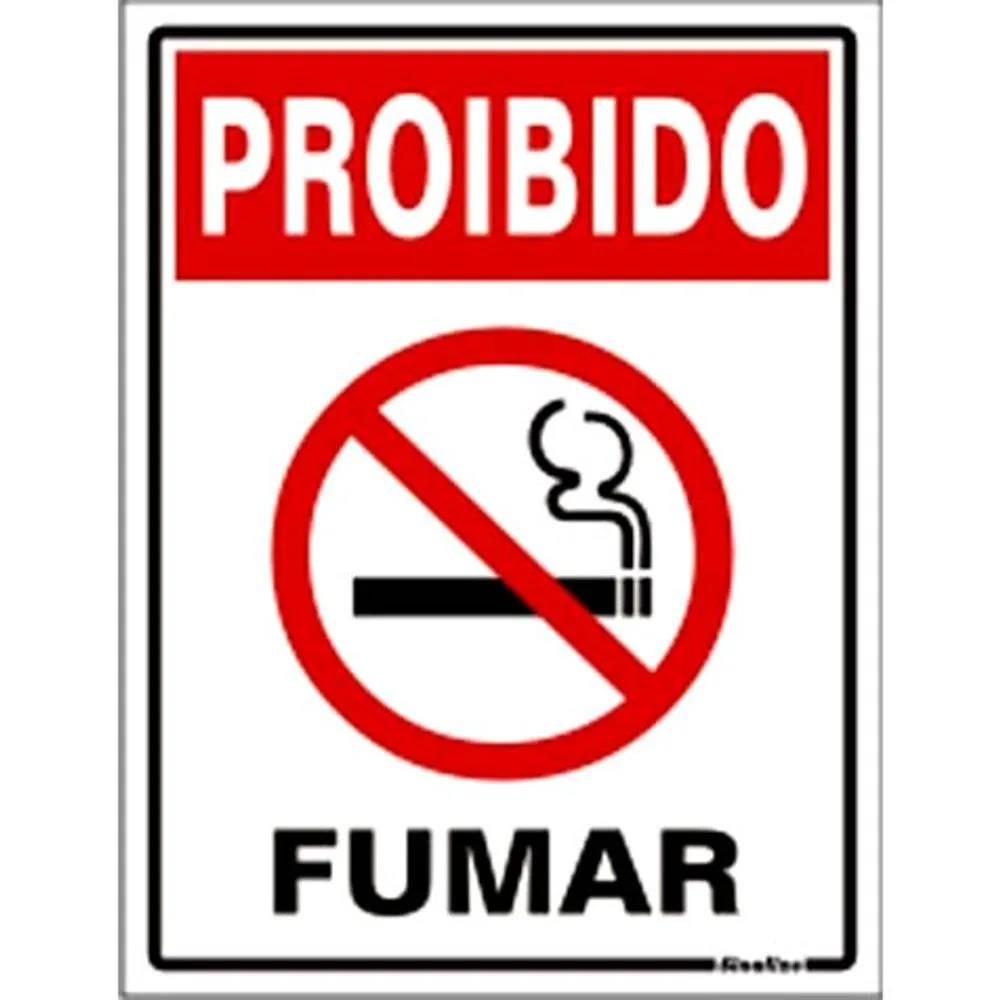 PLACA SINALIZ POLIEST 15X20CM PROIBIDO FUMAR 220AB - UN