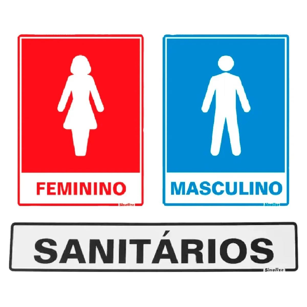 PLACA SINALIZ POLIEST 15X20CM SANIT MASFEMIN 220AS - UN