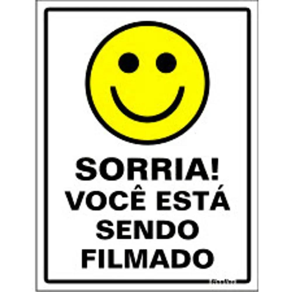 PLACA 15X20CM SORRIA VOCE ESTA SENDO FILM 220AJ - UN