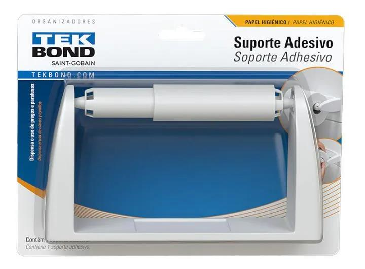 Porta Papel Higienico Adesivo Tek Bond - Unid