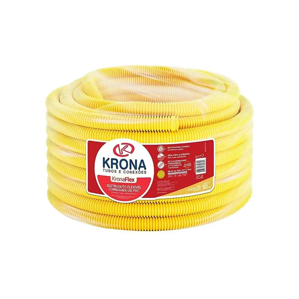 CONDUITE CORRUGADO KRONA AMARELO 3/4 POR METRO