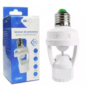 SENSOR DE PRESENÇA COM SOQUETE LUATEK