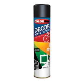 SPRAY PRETO BRILHANTE 250G DECOR COLORGIN