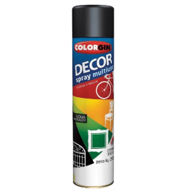 SPRAY PRETO FOSCO 250G DECOR COLORGIN