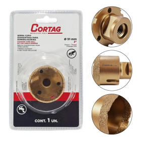 Serra Copo Diam. P/ Esmerilhadeira 51MM Cortag - Unid