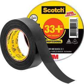 FITA ISOLANTE 3M SCOTCH 33+ PROFISSIONAL 20MT